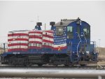 NUCOR Switcher 2307  heads for the north yard
